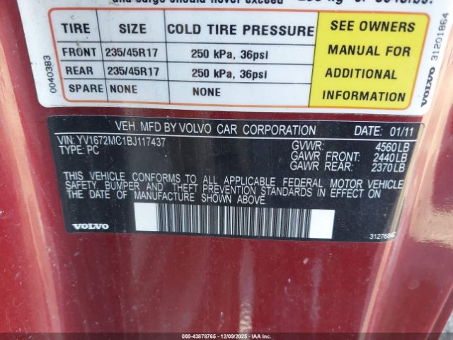 2011 VOLVO C70 YV1672MC1BJ117437 Photo 8