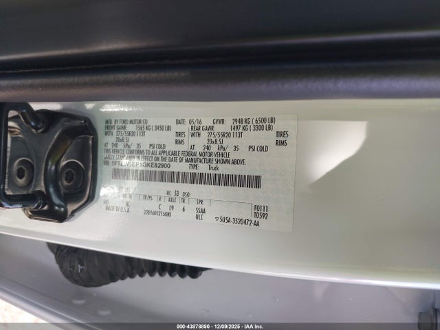 1FTEW1EP1GKE82900 Ford F-150 Lariat