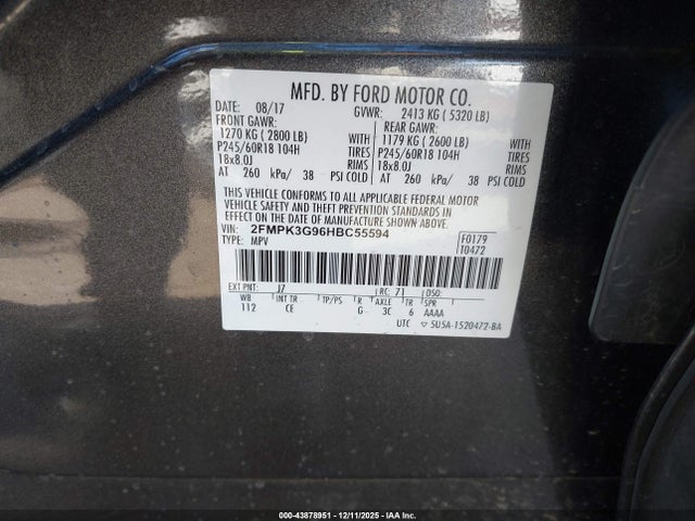 Ford EDGE SE 2017 2FMPK3G96HBC55594 Image 9