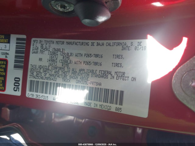 3TMAZ5CN0JM056422 Toyota TACOMA DOU