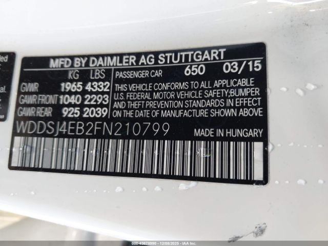 2015 MERCEDES-BENZ CLA 250 WDDSJ4EB2FN210799 Photo 8