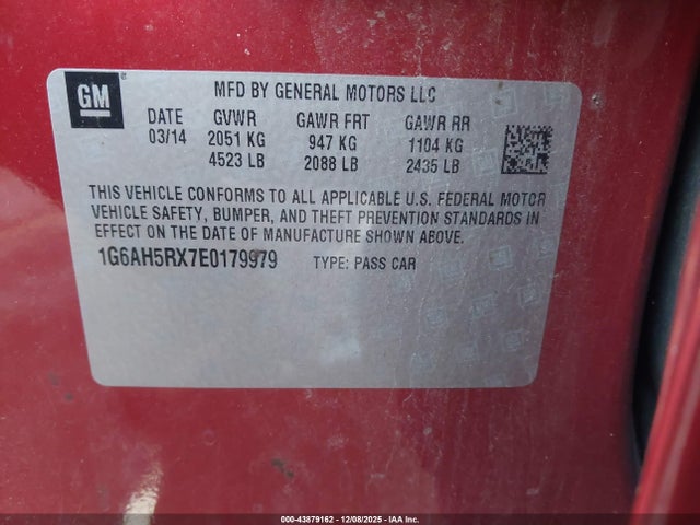 2014 CADILLAC ATS 1G6AH5RX7E0179979 Photo 8