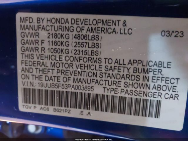 2023 ACURA TLX 19UUB5F53PA003895 Photo 8