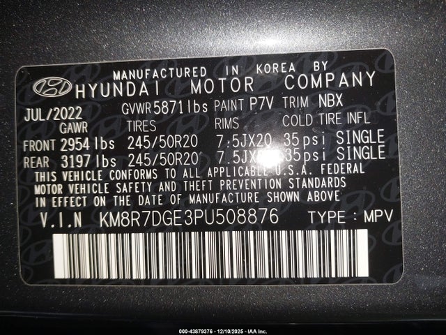 Hyundai Palisade Calligraphy 2023 KM8R7DGE3PU508876 Image 9