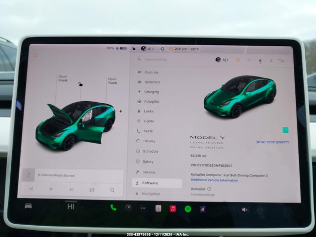 2021 TESLA MODEL Y 5YJYGDEE3MF102507 Photo 6