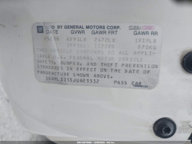 1988 CADILLAC ELDORADO 1G6EL1153JU623512 Photo 8