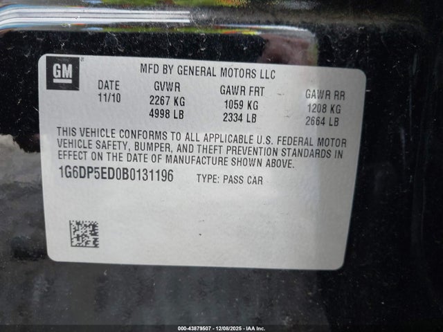 2011 CADILLAC CTS 1G6DP5ED0B0131196 Photo 8