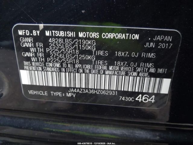 2017 MITSUBISHI OUTLANDER JA4AZ3A36HZ062931 Photo 8