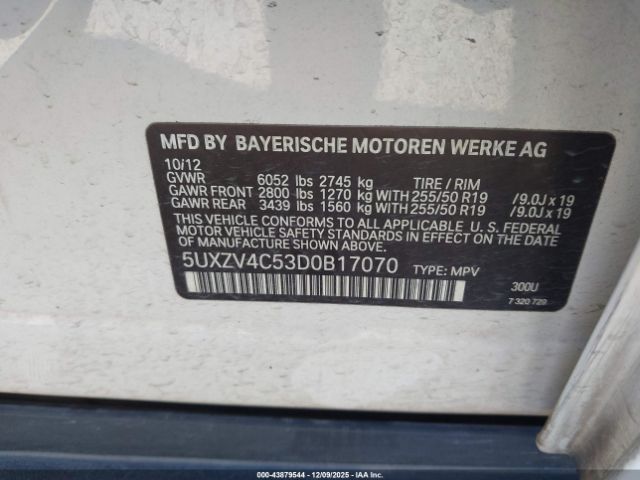 2013 BMW X5 5UXZV4C53D0B17070 Photo 8