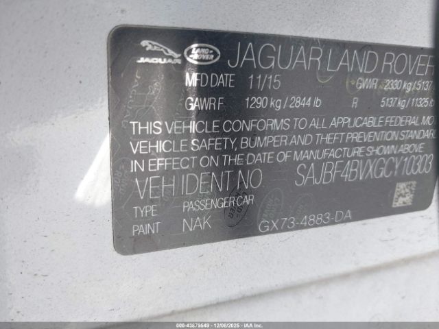 2016 JAGUAR XF SAJBF4BVXGCY10303 Photo 8