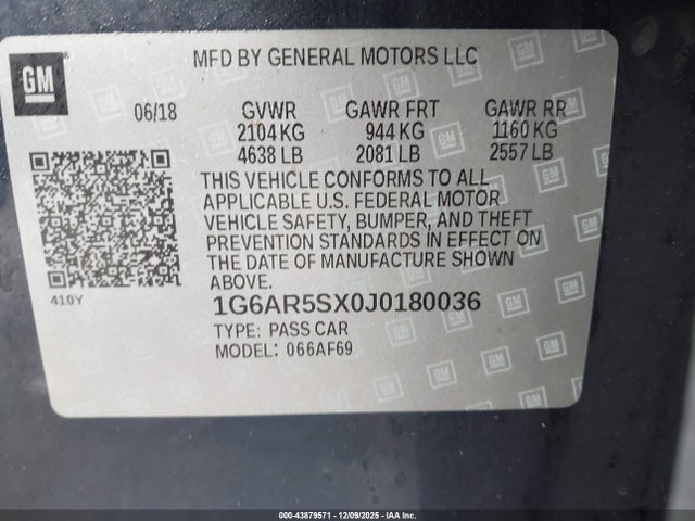 2018 CADILLAC CTS 1G6AR5SX0J0180036 Photo 8