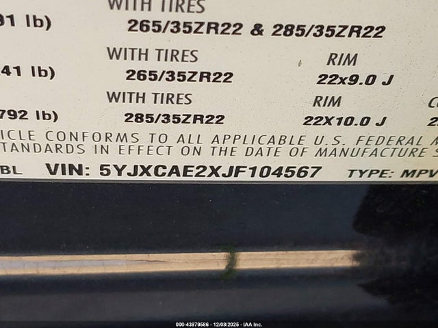 2018 TESLA MODEL X 5YJXCAE2XJF104567 Photo 8