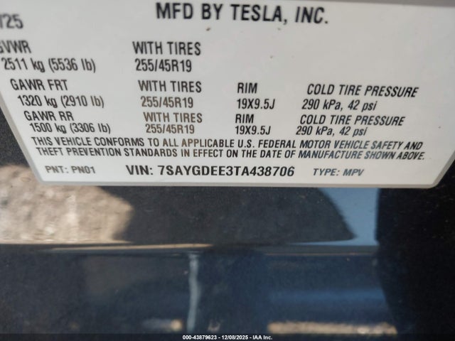 2026 TESLA MODEL Y 7SAYGDEE3TA438706 Photo 8
