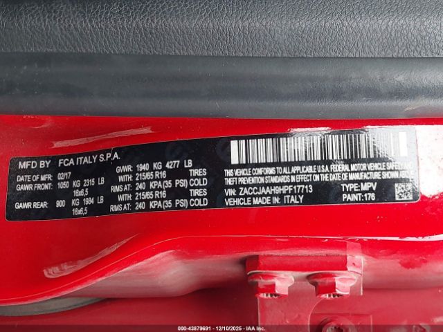 2017 JEEP RENEGADE ZACCJAAH9HPF17713 Photo 8