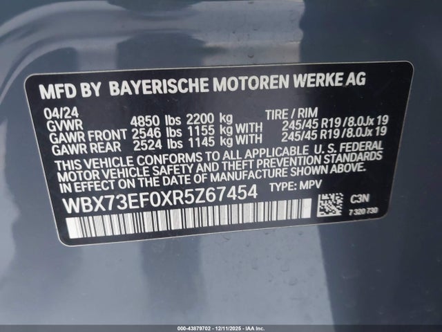 2024 BMW X1 WBX73EF0XR5Z67454 Photo 8