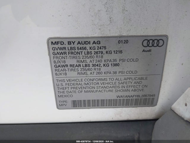2020 AUDI Q5 WA1ANAFY6L2057945 Photo 8