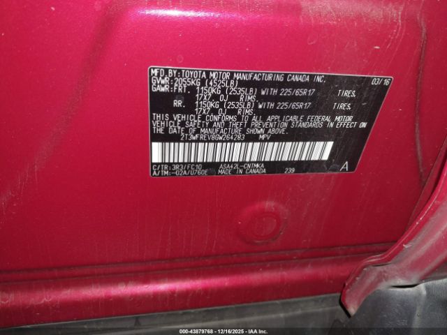 2016 TOYOTA RAV4 2T3WFREV8GW264283 Photo 8