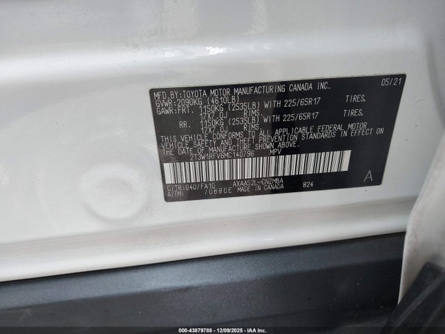 Toyota Rav4 Xle 2021 2T3W1RFV6MC140796 Image 9