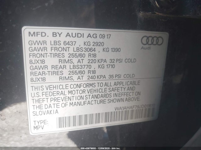 2018 AUDI Q7 WA1AHAF79JD011610 Photo 8