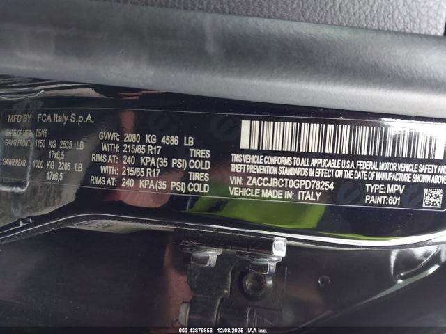 Jeep Renegade Trailhawk 2016 ZACCJBCT0GPD78254 Image 9