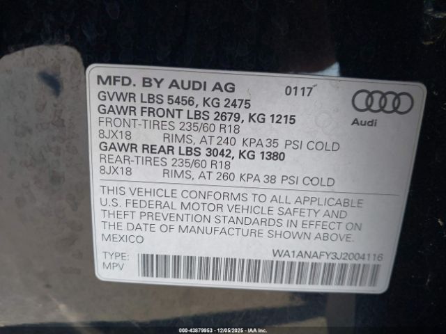 2018 AUDI Q5 WA1ANAFY3J2004116 Photo 8