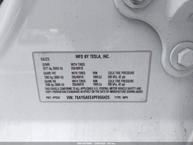 2023 TESLA MODEL Y 7SAYGAEE4PF856425 Photo 8