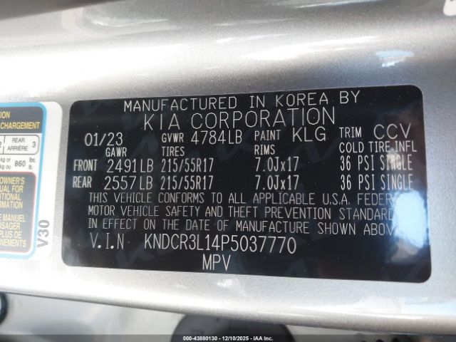 2023 KIA NIRO EV KNDCR3L14P5037770 Photo 8