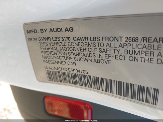 2025 AUDI S5 SPORTBACK WAUA4CF52SA004705 Photo 8