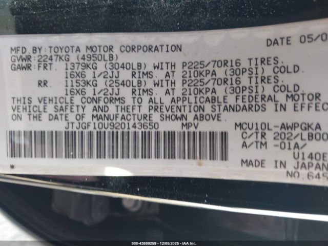 2002 LEXUS RX 300 JTJGF10U920143650 Photo 8