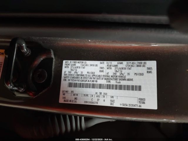 2016 FORD F-150 1FTEW1EG5GFA13818 Photo 8