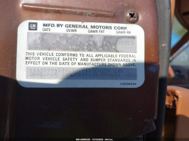 1978 CADILLAC SEVILLE 6S69B99457567 Photo 8