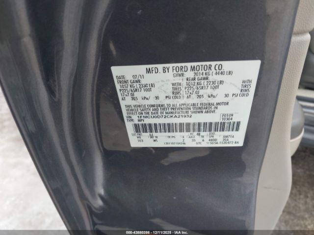 2012 FORD ESCAPE 1FMCU0D72CKA21932 Photo 8