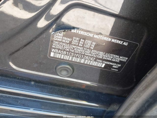 2015 BMW 535I WBA5B1C51FG128242 Photo 8