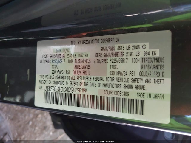 Mazda Cx-5 Touring 2017 JM3KFACL4H0124049 Image 9