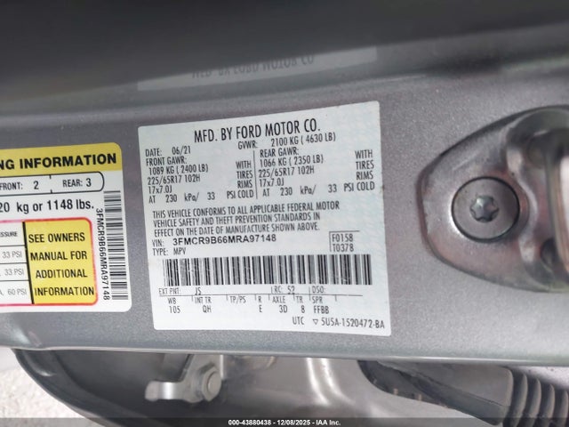 Ford Bronco Sport Big Bend 2021 3FMCR9B66MRA97148 Image 9