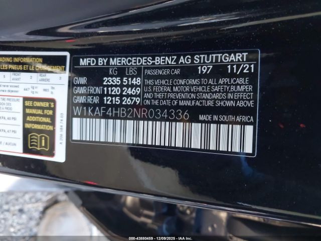 2022 MERCEDES-BENZ C 300 W1KAF4HB2NR034336 Photo 8