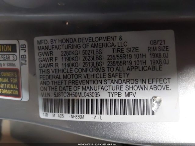 2021 ACURA RDX 5J8TC2H50ML043095 Photo 8