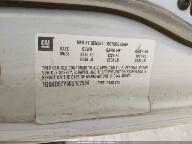 2006 CADILLAC DTS 1G6KD57Y66U107564 Photo 8