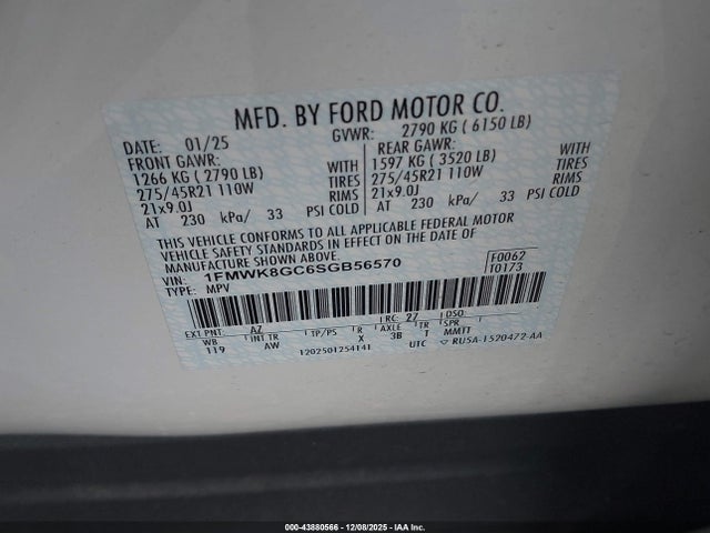 1FMWK8GC6SGB56570 Ford Explorer St