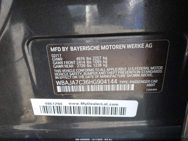 WBAJA7C36HG904144 BMW 530i Xdrive