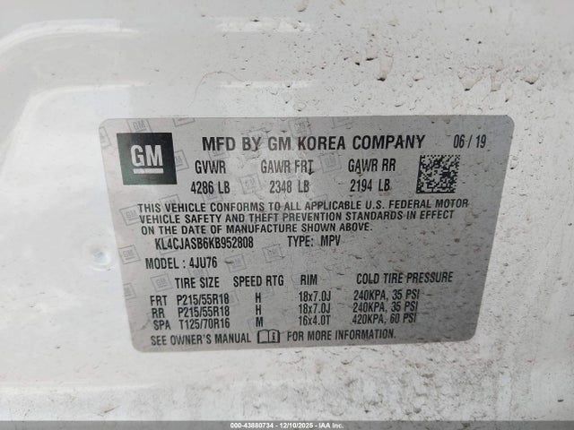 Buick Encore Fwd Preferred 2019 KL4CJASB6KB952808 Image 9