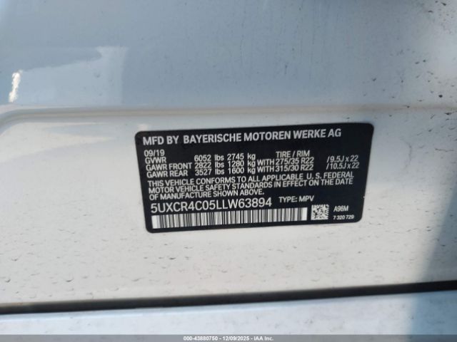 2020 BMW X5 5UXCR4C05LLW63894 Photo 8