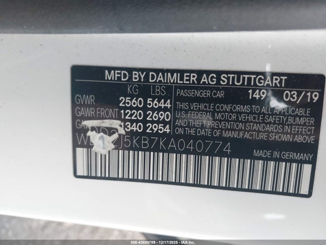 2019 MERCEDES-BENZ CLS 450 WDD2J5KB7KA040774 Photo 9