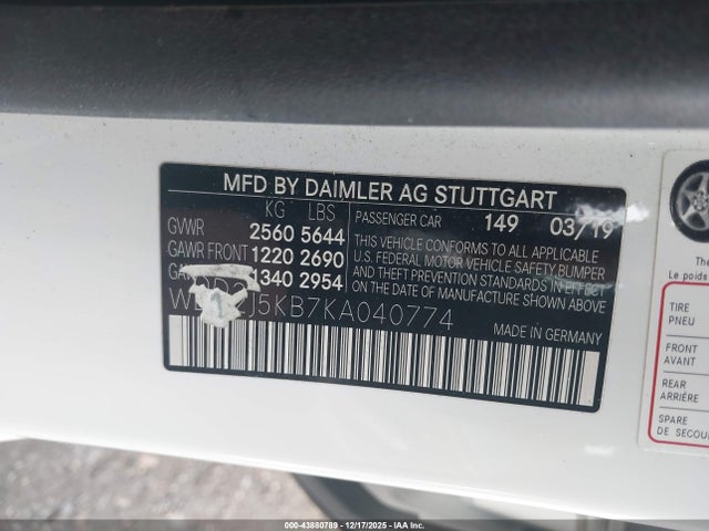 2019 MERCEDES-BENZ CLS 450 WDD2J5KB7KA040774 Photo 8