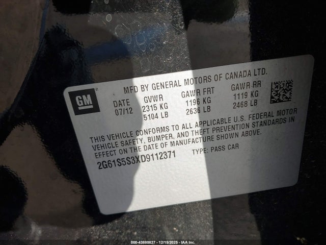 2013 CADILLAC XTS 2G61S5S3XD9112371 Photo 8