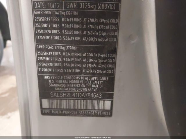 2013 LAND ROVER RANGE ROVER SPORT SALSH2E41DA784643 Photo 8