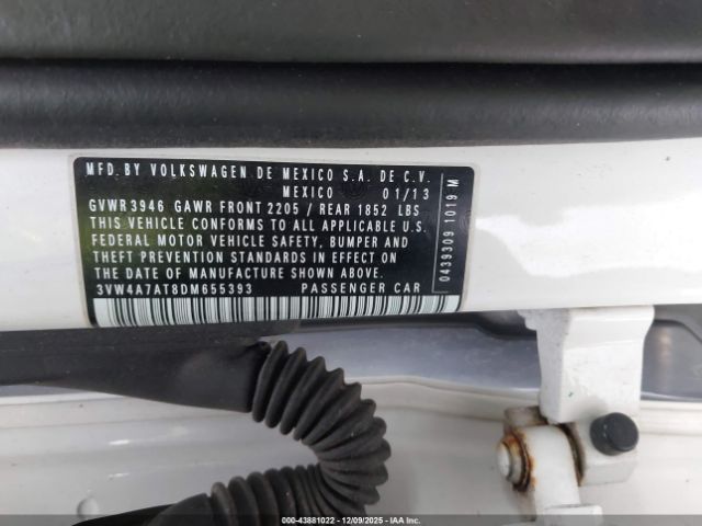 2013 VOLKSWAGEN BEETLE 3VW4A7AT8DM655393 Photo 8