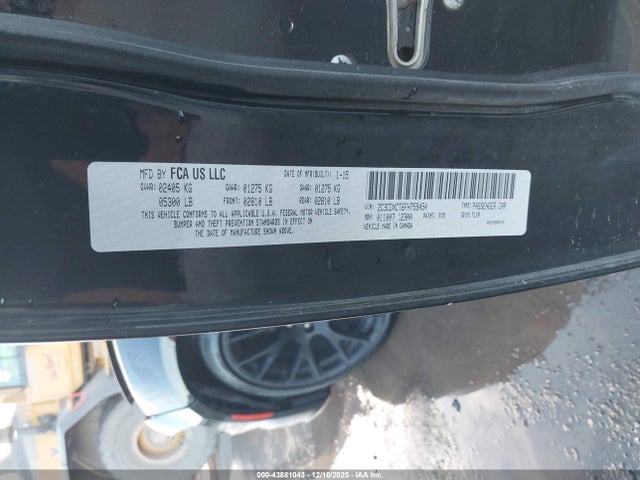 Продажа на аукционе авто 2015 Dodge Charger Road/track, vin: 2C3CDXCT6FH759454, номер лота: 43881043