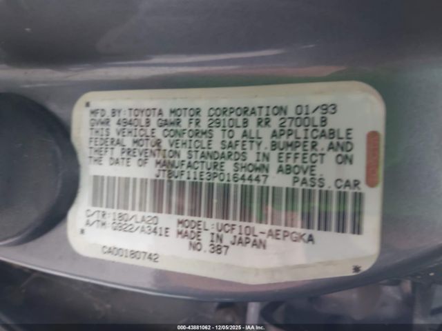 1993 LEXUS LS JT8UF11E3P0164447 Photo 8