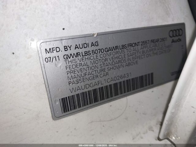2012 AUDI S4 WAUDGAFL1CA026431 Photo 8